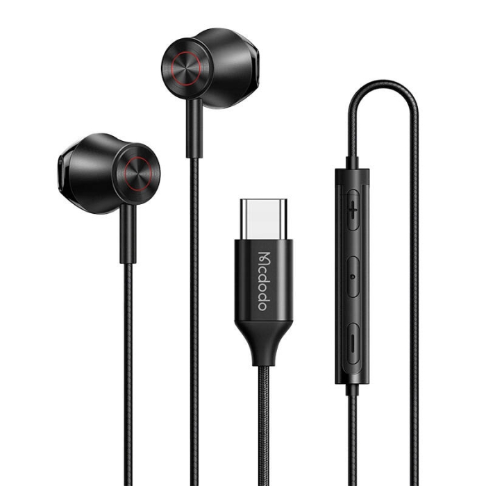 Austiņas - Wired earphones Mcdodo HP-4070, USB-C (black) HP-4070 - ātri pasūtīt no ražotāja