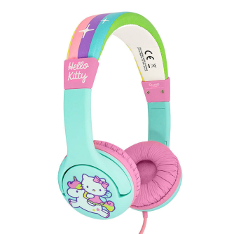 Austiņas - Wired headphones for Kids OTL Hello Kitty Rainbow (turquoise) HK0760 - ātri pasūtīt no ražotāja