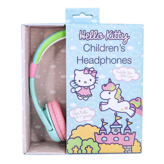 Austiņas - Wired headphones for Kids OTL Hello Kitty Rainbow (turquoise) HK0760 - ātri pasūtīt no ražotāja