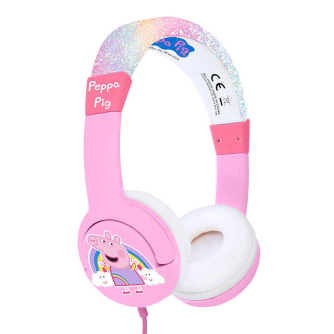 Austiņas - Wired headphones for Kids OTL Peppa Pig Glitter (pink) PP0776 - ātri pasūtīt no ražotāja