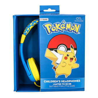 Austiņas - Wired headphones for Kids OTL Pokemon Pikachu (blue-yellow) PK0759 - ātri pasūtīt no ražotāja