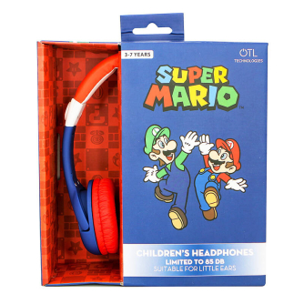 Austiņas - Wired headphones for Kids OTL Super Mario (blue-red) SM0762 - ātri pasūtīt no ražotāja