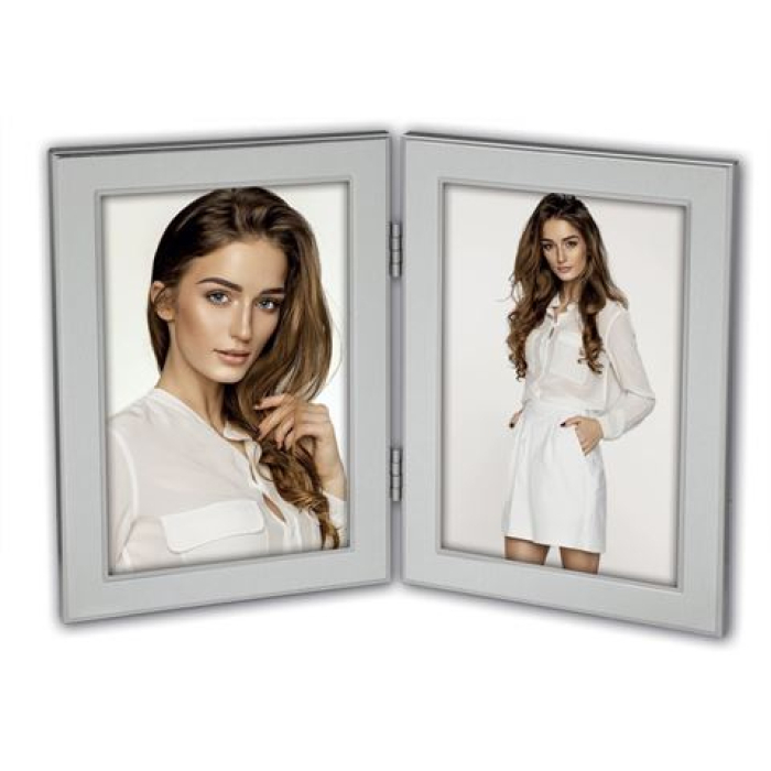 Photo Frames - Zep Photo Frame S4025 Olimpia Silver Double 2x13x18 cm - quick order from manufacturer