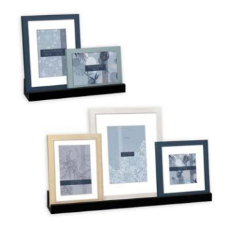 Foto rāmīši - Zep Italia Zep Photo Frame Set EG958 Maratea 5 Pieces with 2 Wall Shelves - ātri pasūtīt no ražotāja