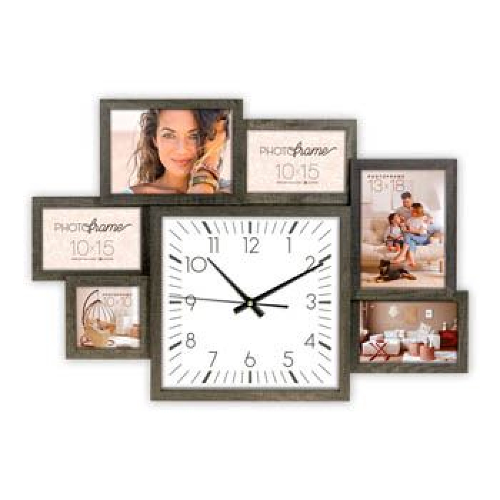 Foto rāmīši - Zep Italia Zep Photo Frame with Clock UT658 Losanna for 6 Photos - ātri pasūtīt no ražotāja