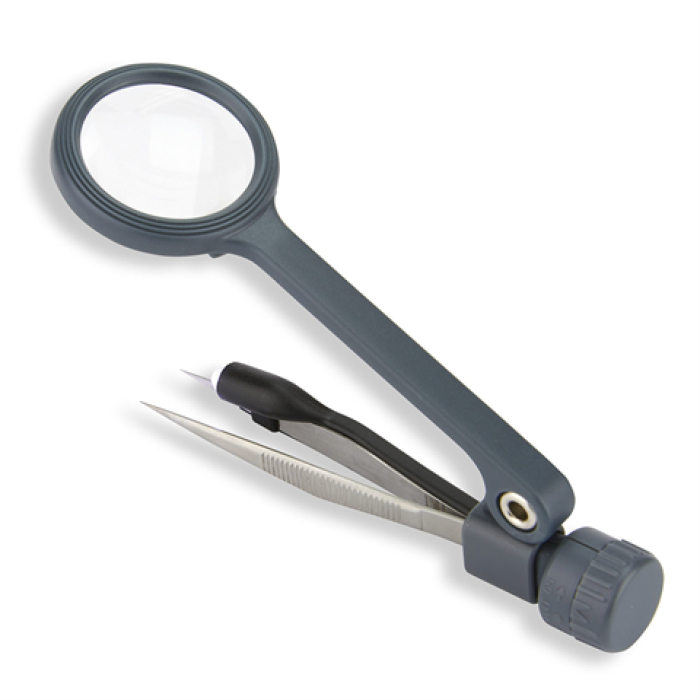 Magnifying Glasses - Carson MagniGrip MG-88 Magnifier with precision tweezers - quick order from manufacturer