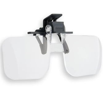 Palielināmie stikli - Carson Magnifying Glasses 2x (+4.00 Dioptrie) Clip-On and Flip-Up - ātri pasūtīt no ražotāja