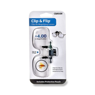 Palielināmie stikli - Carson Magnifying Glasses 2x (+4.00 Dioptrie) Clip-On and Flip-Up - ātri pasūtīt no ražotāja