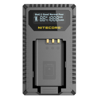 NitecoreUSN2CompacteDubbelLadervoorSonyNB-B1Xmetindicator USB