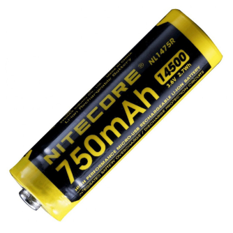 Nitecore14500NL1475R750mAh36Volt MicroUSBaansluiting