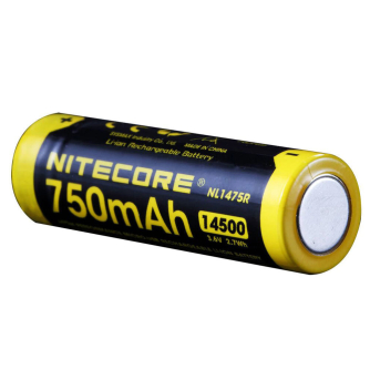 Nitecore14500NL1475R750mAh36Volt MicroUSBaansluiting