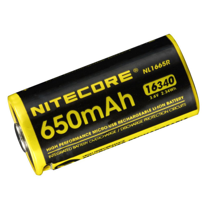 NitecoreNL1665RRechargeableLi-IonBattery(650mAh)