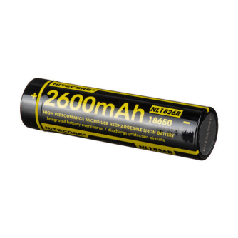 Nitecore NL1826R 2600mAh 3.6v + micro USB 18650 NL1826R (2600mAh)