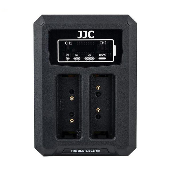 JJCOlympusDCH-BLS5USBDualBatteryCharger(forOlympusBLS-1BLS-5BLS-50)DCHBLS5