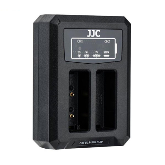 JJCOlympusDCH-BLS5USBDualBatteryCharger(forOlympusBLS-1BLS-5BLS-50)DCHBLS5