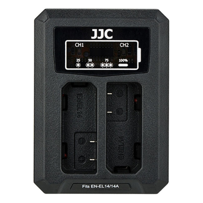 JJCNikonDCH-ENEL14AUSBDualBatteryCharger(voorNikonEN-EL14EN-EL14A)DCHENEL14A