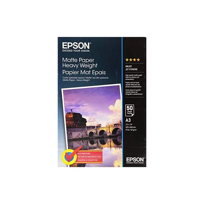 Epson | Matte | Paper | A3 (297 x 420 mm) | 167 g/m² | 50 sheet(s)