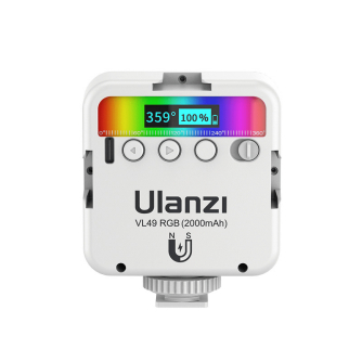 On-camera LED light - Lampa LED Ulanzi VL49 - RGB, WB (2500 K - 9000 K), biaa - quick order from manufacturer