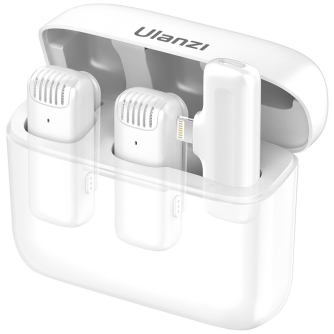 Headphones - Ulanzi J12 wireless audio kit - Lightning, white - quick order from manufacturer