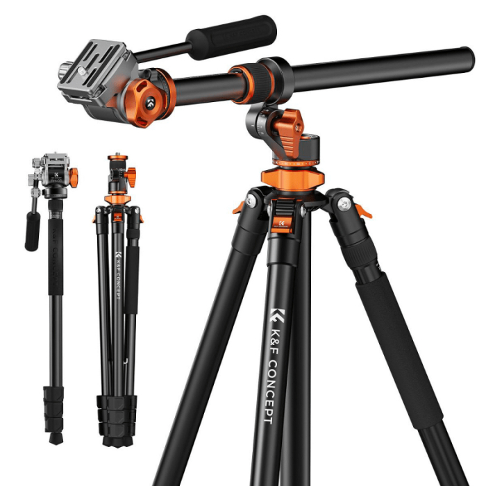 Video Tripods - K&F Concept T254A7 video tripod with FH-03 head KF09.137 - quick order from manufacturer