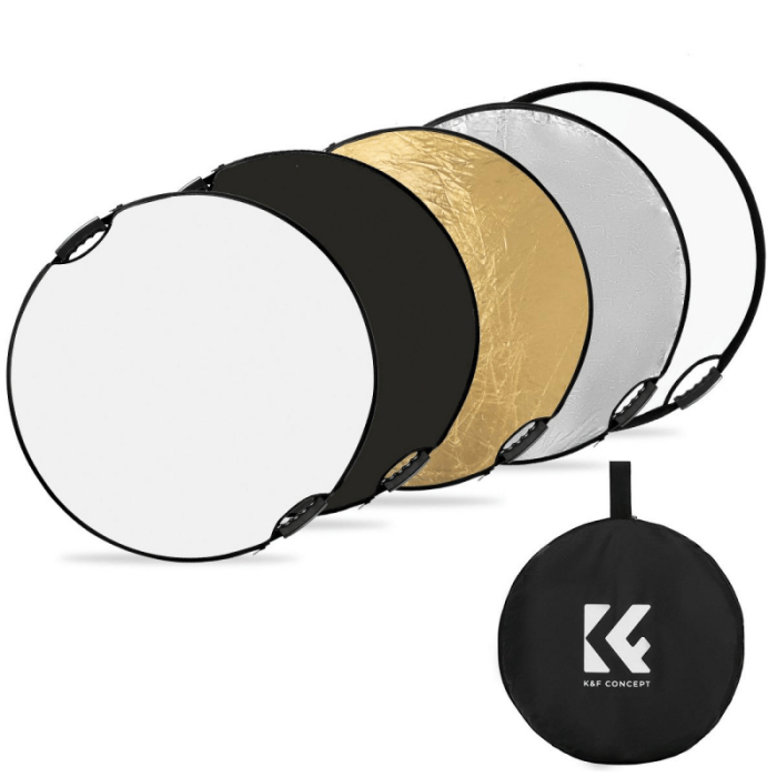 Foldable Reflectors - K&F 5-In-1 Circular Reflector Kit -60cm - quick order from manufacturer