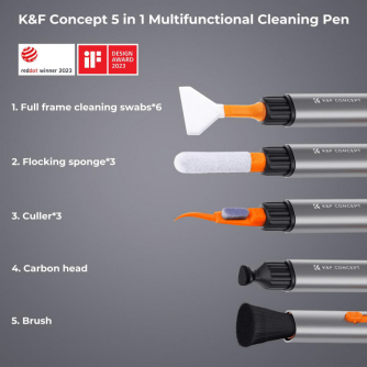 Cleaning Products - K&F Concept Versatile Swith Cleaning Pen Kit for full-frame sensors - quick order from manufacturer