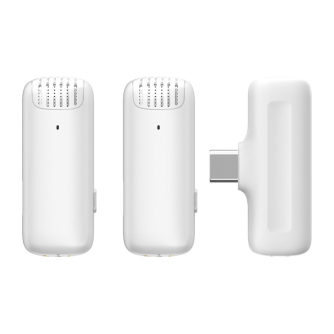 Bezvadu piespraužamie mikrofoni - Ulanzi J12 wireless audio kit - USB-C - white - ātri pasūtīt no ražotāja