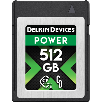 Atmiņas kartes - DELKIN CFEXPRESS POWER R3650/W3240/SW820 (4.0) 512GB DCFX4P512 - ātri pasūtīt no ražotāja