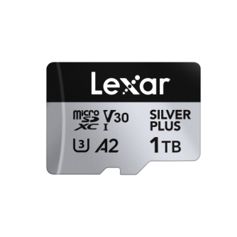 Memory Cards - LEXAR MICROSDXC PROFESSIONAL SILVER PLUS UHS-I/U3/A2/4K R205/W150 (V30) 1TB LMSSIPL001T-BNANG - quick order from manufacturer