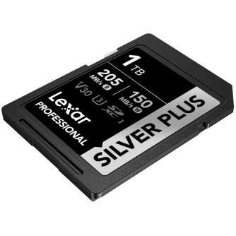 Memory Cards - LEXAR SDXC PROFESSIONAL SILVER PLUS UHS-I/U3/A2/4K R205/W150 (V30) 1TB LSDSIPL001T-BNNNG - quick order from manufacturer