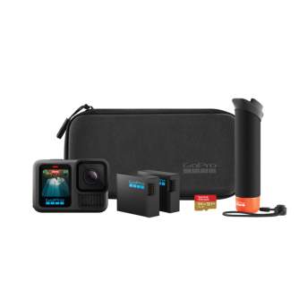 Action Cameras - GoPro HERO13 Black Accessory Bundle Handler, 64GB microSD, +Enduro bat, case - quick order from manufacturer