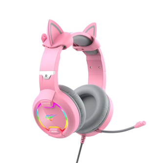 Headset Microphones - Gaming headphones Havit GAMENOTE H2233d RGB (pink) H2233d-pink - quick order from manufacturer