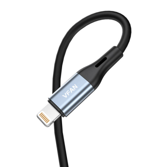 Kabeļi - Vipfan Cable VFAN L05 Lightning to mini jack 3.5mm AUX, 1m (gray) L05 - ātri pasūtīt no ražotāja