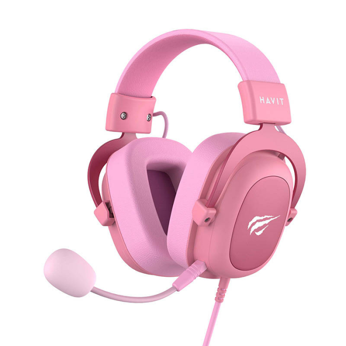 Austiņu mikrofoni - Gaming headphones Havit H2002D (pink) H2002d pink - ātri pasūtīt no ražotāja