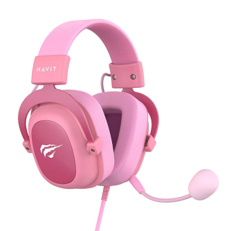 Austiņu mikrofoni - Gaming headphones Havit H2002D (pink) H2002d pink - ātri pasūtīt no ražotāja