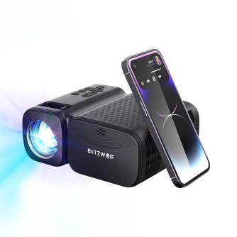 Projectors & screens - BlitzWolf BW-V3 Mini LED beamer / projector, Wi-Fi + Bluetooth (black) BW-V3 Mini - quick order from manufacturer