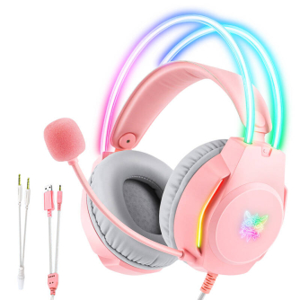 Головная гарнитура - Gaming headphones ONIKUMA X26 Pink X26P - быстрый заказ от производителя