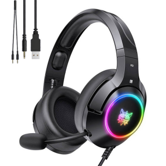 Headset Microphones - Gaming headphones ONIKUMA K9 Black RGB K9B RGB 3.5mm - quick order from manufacturer