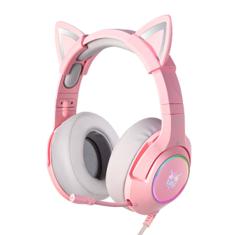 Gaming headphones ONIKUMA K9 Pink K9P RGB USB 7.1