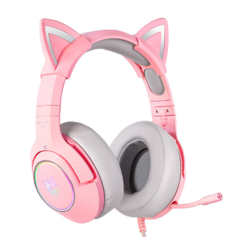 Headset Microphones - Gaming headphones ONIKUMA K9 Pink K9P RGB USB 7.1 - quick order from manufacturer