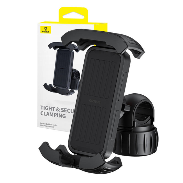 Telefona turētāji - Baseus QuickGo bike carrier for phones (black) C40561500113-00 - ātri pasūtīt no ražotāja