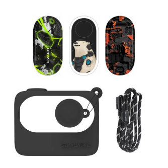 Sporta kameru aksesuāri - Protective Case Sunnylife for Insta360 GO 3 Black with stickers IST-BHT595-D - ātri pasūtīt no ražotāja