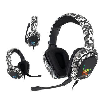 Austiņu mikrofoni - Gaming headphones Havit H653d Camouflage white H653d Camouflage - ātri pasūtīt no ražotāja