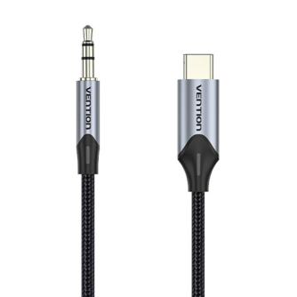 Аудио кабели, адаптеры - Vention Cable Audio USB-C to 3,5mm mini jack 1m black BGKHF - быстрый заказ от производителя