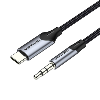 Аудио кабели, адаптеры - Vention Cable Audio USB-C to 3,5mm mini jack 1m black BGKHF - быстрый заказ от производителя