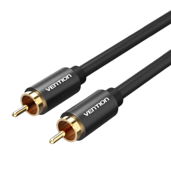 Audio cables, adapters - Cable Audio RCA Vention VAB-R09-B100 1m Black Metal VAB-R09-B100 - quick order from manufacturer