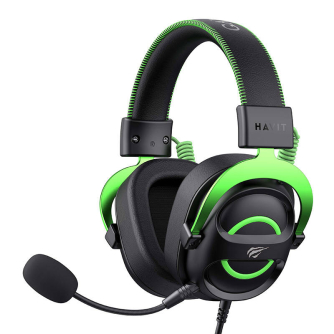 Головная гарнитура - Gaming Headphones Havit H2002E (Black-Green) H2002E-BG - быстрый заказ от производителя