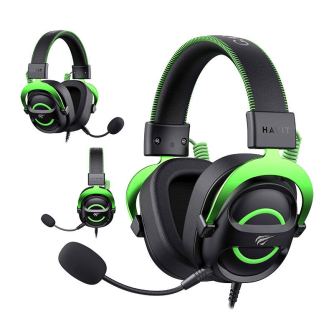 Головная гарнитура - Gaming Headphones Havit H2002E (Black-Green) H2002E-BG - быстрый заказ от производителя