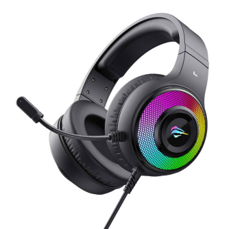 Austiņu mikrofoni - Gaming Headphones Havit H2042d RGB (Black) H2042d-B - ātri pasūtīt no ražotāja