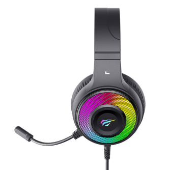 Austiņu mikrofoni - Gaming Headphones Havit H2042d RGB (Black) H2042d-B - ātri pasūtīt no ražotāja